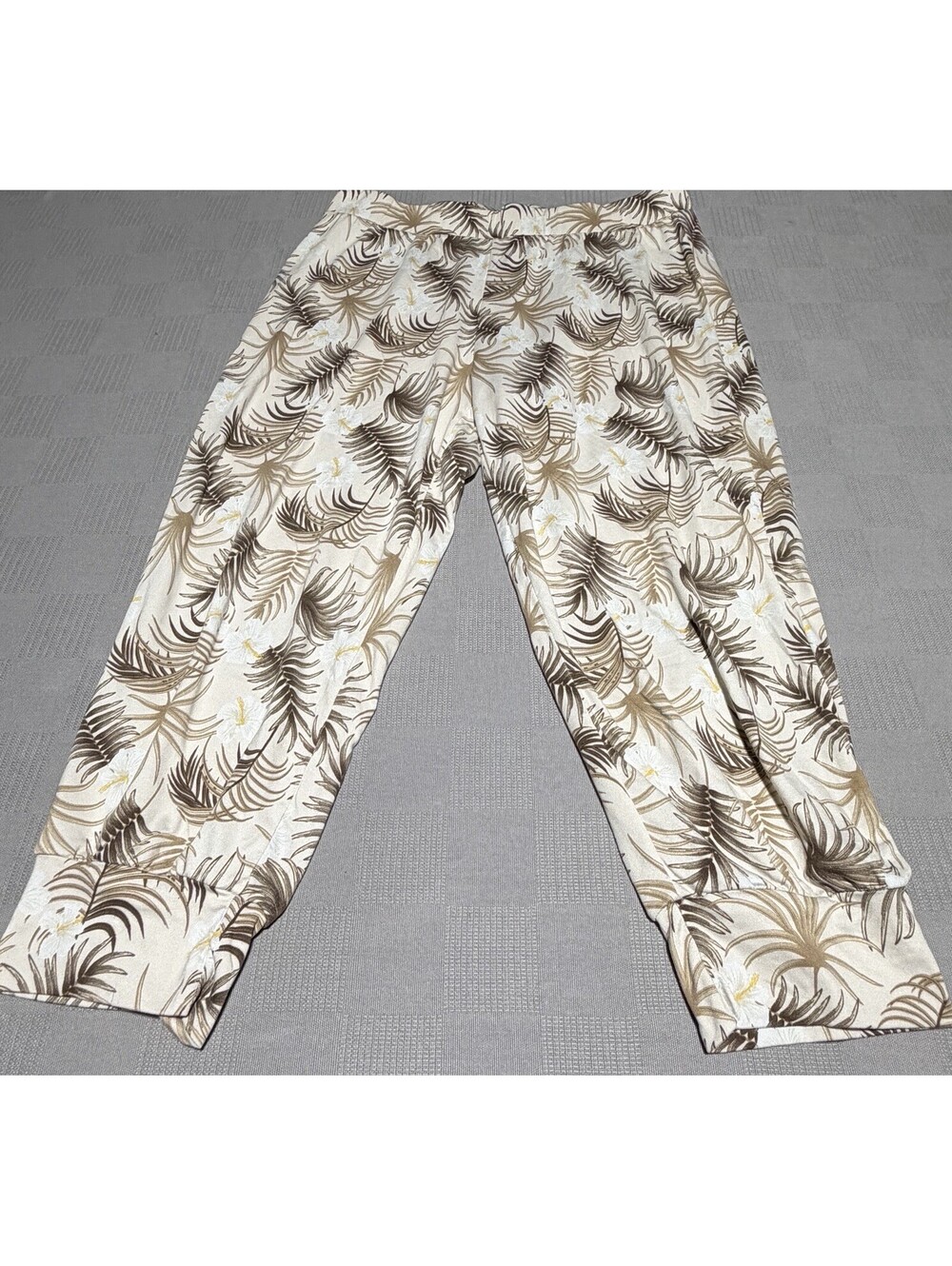 Tommy Bahama Lounge Pants Women’s Large Brown Floral Tropical Sleep
